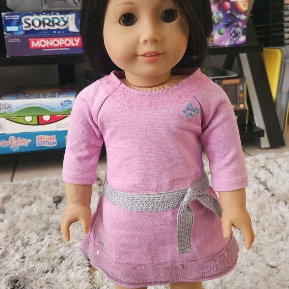 Pink Dress Doll with Gray Belt